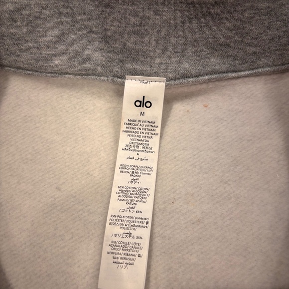 ALO accloade 1/4 zip pullover - heather gray NWT sz M - Picture 9 of 10
